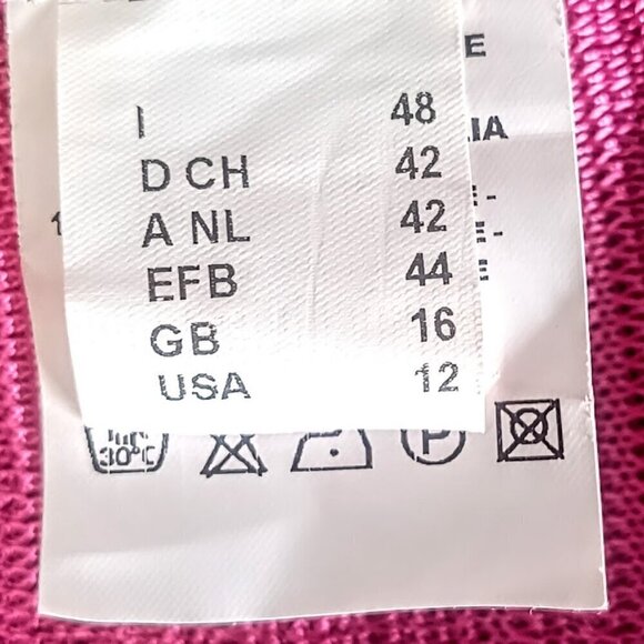 Vintage Missoni Made in Italy Magenta Pink Cardigan Sweater - Picture 4 of 5